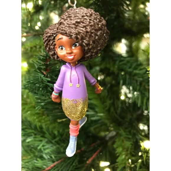 2 Karma's World Grant Girl Ornaments Christmas Tree - Microphone Dance NWT - Picture 3 of 8